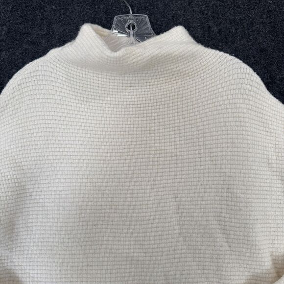 Madewell Southfield Sweater Women's Small Ivory Mock Neck Wool Blend - Picture 2 of 8